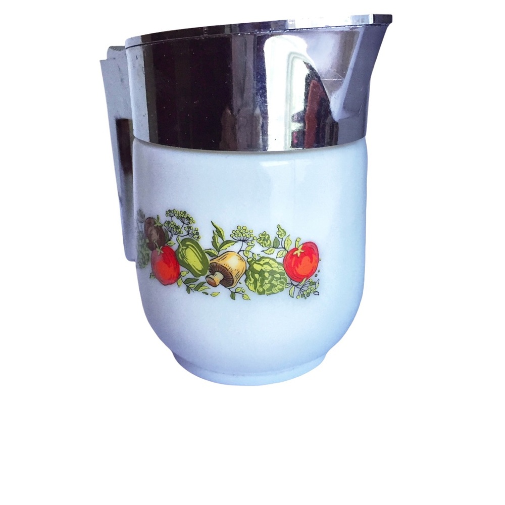 Vintage Corningware Spice of Life Garden Syrup Cream Pitcher - Picture 3 of 6
